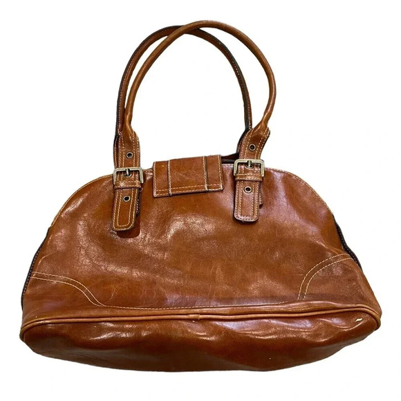 Emilie M Brown Leather Shoulder Bag - Picture 4 of 9